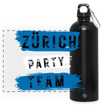 Équipe du Parti de Zurich - Gourde panoramique avec mousqueton 750 ml - noir - Devant