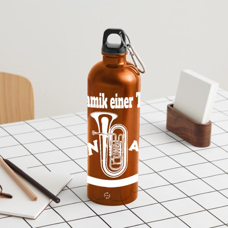 Dynamik einer Tuba - Ein oder Aus Panorama Trinkflasche mit Karabiner 750 ml