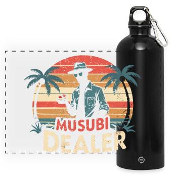 Musubi Dealer - Panoramic Drinks Bottle with Carabiner 750 ml - black - Front