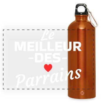The best of sponsors - Panoramic Drinks Bottle with Carabiner 750 ml - burnt orange - Front