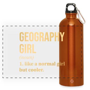 Geography - Panoramic Drinks Bottle with Carabiner 750 ml - burnt orange - Front