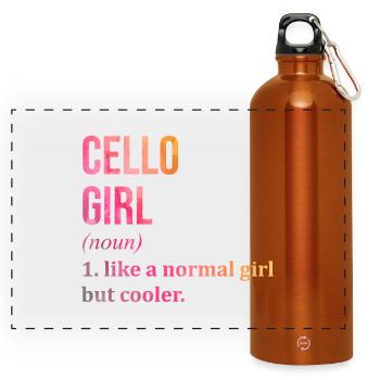 violoncelle - Gourde panoramique avec mousqueton 750 ml - orange - Devant