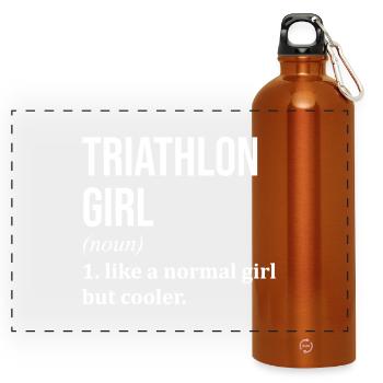 Triathlon - Panorama Trinkflasche mit Karabiner 750 ml - Orange - Vorne