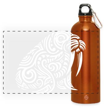 Morse tribal - Gourde panoramique avec mousqueton 750 ml - orange - Devant