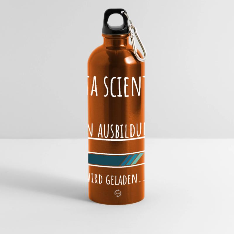 Data Science Beruf Ausbildung Data Scientist Panorama Trinkflasche mit Karabiner 750 ml
