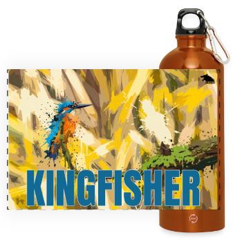 KINGFISHER - Panoramic Drinks Bottle with Carabiner 750 ml - burnt orange - Front
