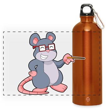 École de pointage des enseignants de souris - Gourde panoramique avec mousqueton 750 ml - orange - Devant