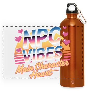 Ambiances de PNJ | Personnage principal : Jeu d’énergie - Gourde panoramique avec mousqueton 750 ml - orange - Devant