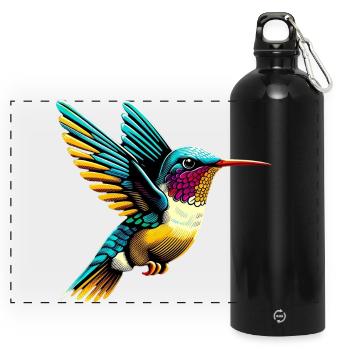 Colibri - Gourde panoramique avec mousqueton 750 ml - noir - Devant