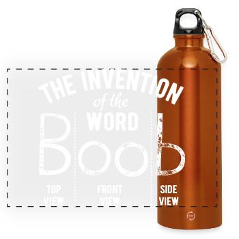 L’invention du mot boob - Fun Gift - Gourde panoramique avec mousqueton 750 ml - orange - Devant