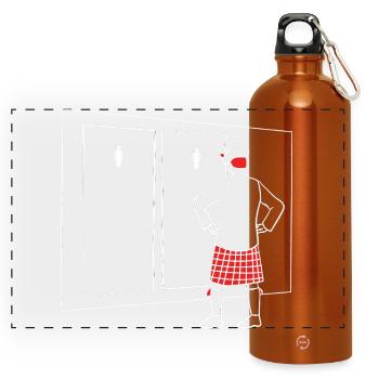 Kilt Scotland Scotland Jupe Tartan - Gourde panoramique avec mousqueton 750 ml - orange - Devant