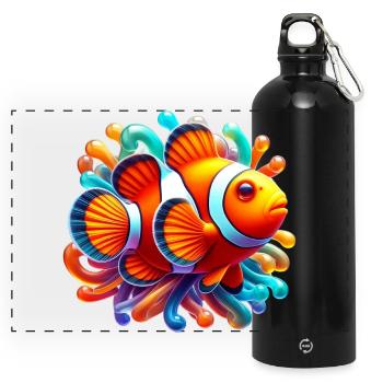 Clownfish - Panoramic Drinks Bottle with Carabiner 750 ml - black - Front