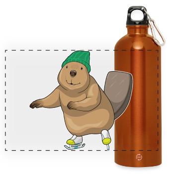 Patins à glace Beaver - Gourde panoramique avec mousqueton 750 ml - orange - Devant