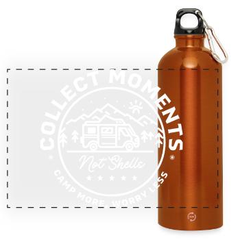 Collection Moments Not Shells Shirt – Camping de voyage - Gourde panoramique avec mousqueton 750 ml - orange - Devant