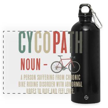 Envies de faire du cyclopathe - Gourde panoramique avec mousqueton 750 ml - noir - Devant