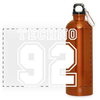 TECHNO 92 - Panoramic Drinks Bottle with Carabiner 750 ml - burnt orange - Front