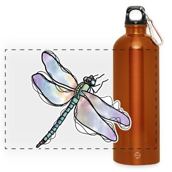 Libelle - Panorama Trinkflasche mit Karabiner 750 ml - Orange - Vorne