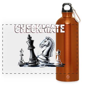 Conception stratégique de la victoire aux échecs - Gourde panoramique avec mousqueton 750 ml - orange - Devant