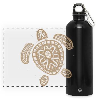 Hawaii Turtle - Panoramic Drinks Bottle with Carabiner 750 ml - black - Front