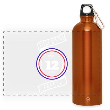 Fière D'être Du 12 Aveyron France - Gourde panoramique avec mousqueton 750 ml - orange - Devant