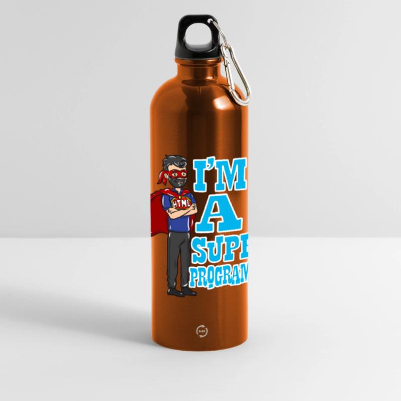 Programmer computer science gift Panoramic Drinks Bottle with Carabiner 750 ml