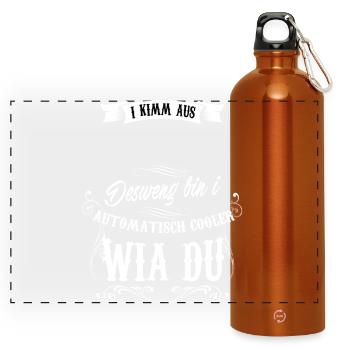 JE KIMM DE « PERSONNALISÉ » DESWENG BIN I ... - Gourde panoramique avec mousqueton 750 ml - orange - Devant