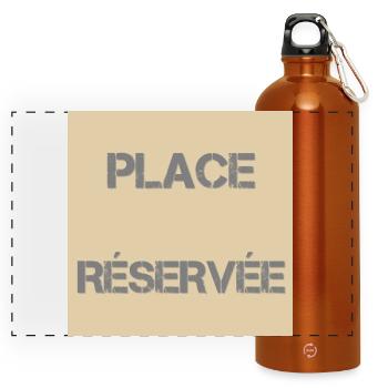 Place Réservée Distress Beige - Panoramic Drinks Bottle with Carabiner 750 ml - burnt orange - Front