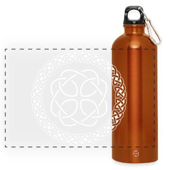 Celtic Knot - Panoramic Drinks Bottle with Carabiner 750 ml - burnt orange - Front