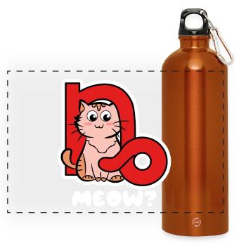 Signe du zodiaque Cool Horoscope Déclaration Capricorne - Gourde panoramique avec mousqueton 750 ml - orange - Devant