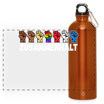 Rechte Homosexueller Regenbogen Lgbt Spruch - Panorama Trinkflasche mit Karabiner 750 ml - Orange - Vorne