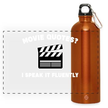 Films Regarder la déclaration de film Streaming Theater - Gourde panoramique avec mousqueton 750 ml - orange - Devant