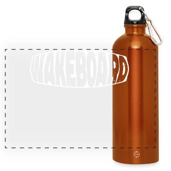 Wakeboard, Sports nautiques, Wakesurf, Planche de surf - Gourde panoramique avec mousqueton 750 ml - orange - Devant