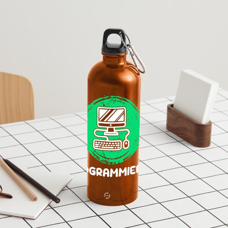 Computer Freak Scripting Programmeur Développeur Gourde panoramique avec mousqueton 750 ml