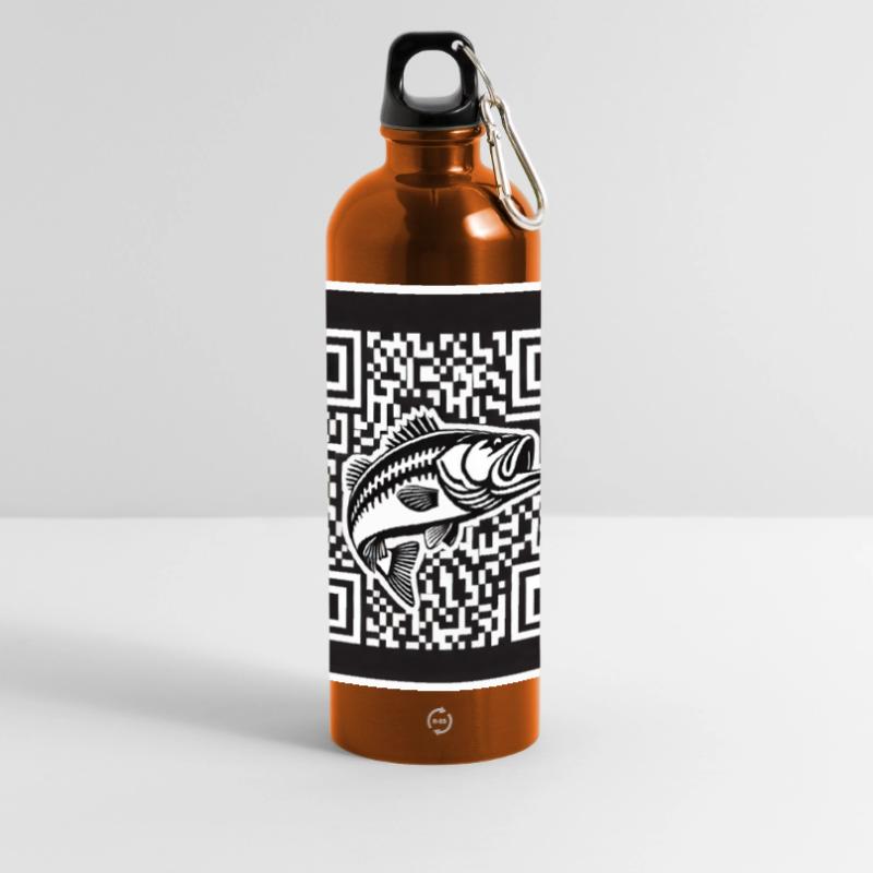Perch QR Code Design Panoramic Drinks Bottle with Carabiner 750 ml