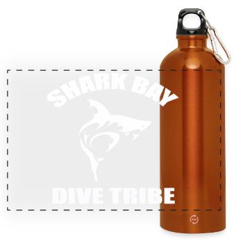 SHARK BAY DIVE TRIBE - Panoramic Drinks Bottle with Carabiner 750 ml - burnt orange - Front