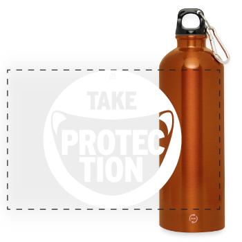 TAKE PROTECTION - Panoramic Drinks Bottle with Carabiner 750 ml - burnt orange - Front