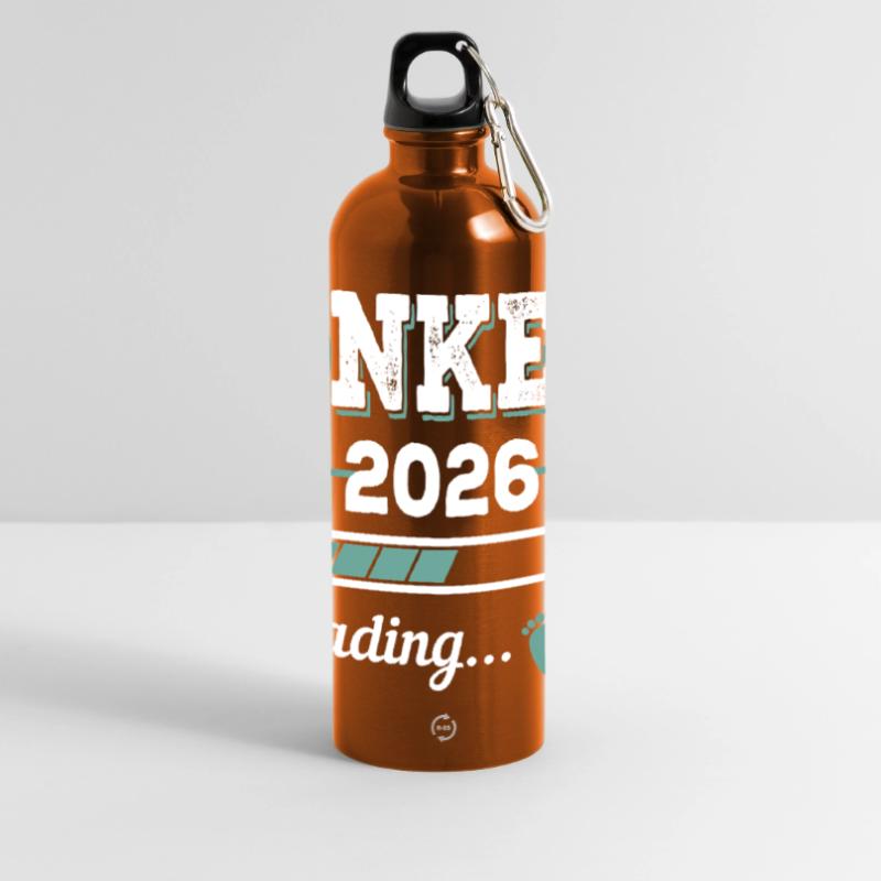 Onkel 2026 Loading Werdender Onkel Geschenkidee Panorama Trinkflasche mit Karabiner 750 ml