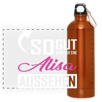 Only an Alisa can look so good - Panoramic Drinks Bottle with Carabiner 750 ml - burnt orange - Front