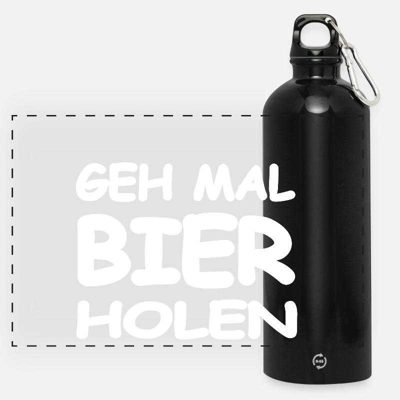 Beer - Panoramic Drinks Bottle with Carabiner 750 ml - black