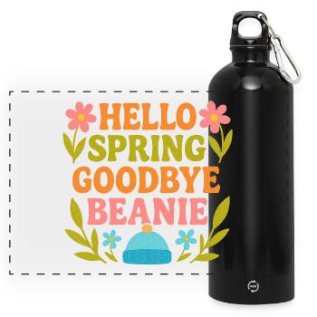 Bonjour Spring Goodbye Cap - Gourde panoramique avec mousqueton 750 ml - noir - Devant
