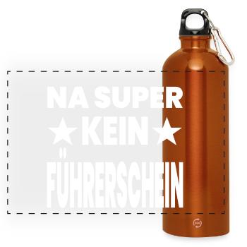 Permis de conduire - Gourde panoramique avec mousqueton 750 ml - orange - Devant