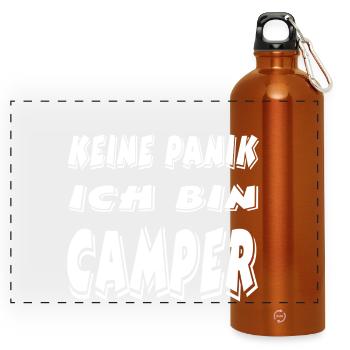 Camper - Panorama Trinkflasche mit Karabiner 750 ml - Orange - Vorne