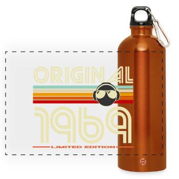 Originale Retro-Edition von 1969 - Panorama Trinkflasche mit Karabiner 750 ml - Orange - Vorne