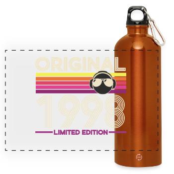 Originale Retro-Edition von 1998 - Panorama Trinkflasche mit Karabiner 750 ml - Orange - Vorne