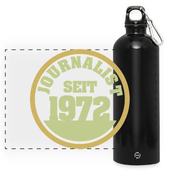 1972 - Panoramic Drinks Bottle with Carabiner 750 ml - black - Front