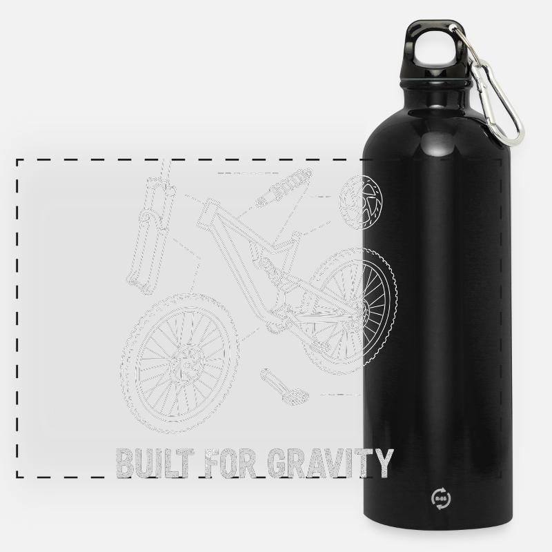 Construit pour la gravité : Dessin explosé de DH-Bike - Gourde panoramique avec mousqueton 750 ml - noir