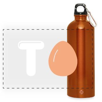 T'Oeuf = Teuf Tenue Tekno Tribe Acid Tenue soirée - Gourde panoramique avec mousqueton 750 ml - orange - Devant