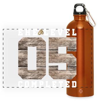 5e anniversaire de mariage - Gourde panoramique avec mousqueton 750 ml - orange - Devant