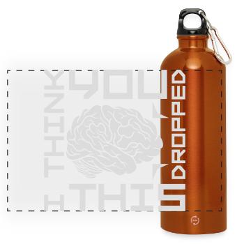 Je crois que tu as laissé tomber ton humour sarcastique, c’est le cerveau - Gourde panoramique avec mousqueton 750 ml - orange - Devant
