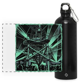 Electro Rave Party Festival - Gourde panoramique avec mousqueton 750 ml - noir - Devant